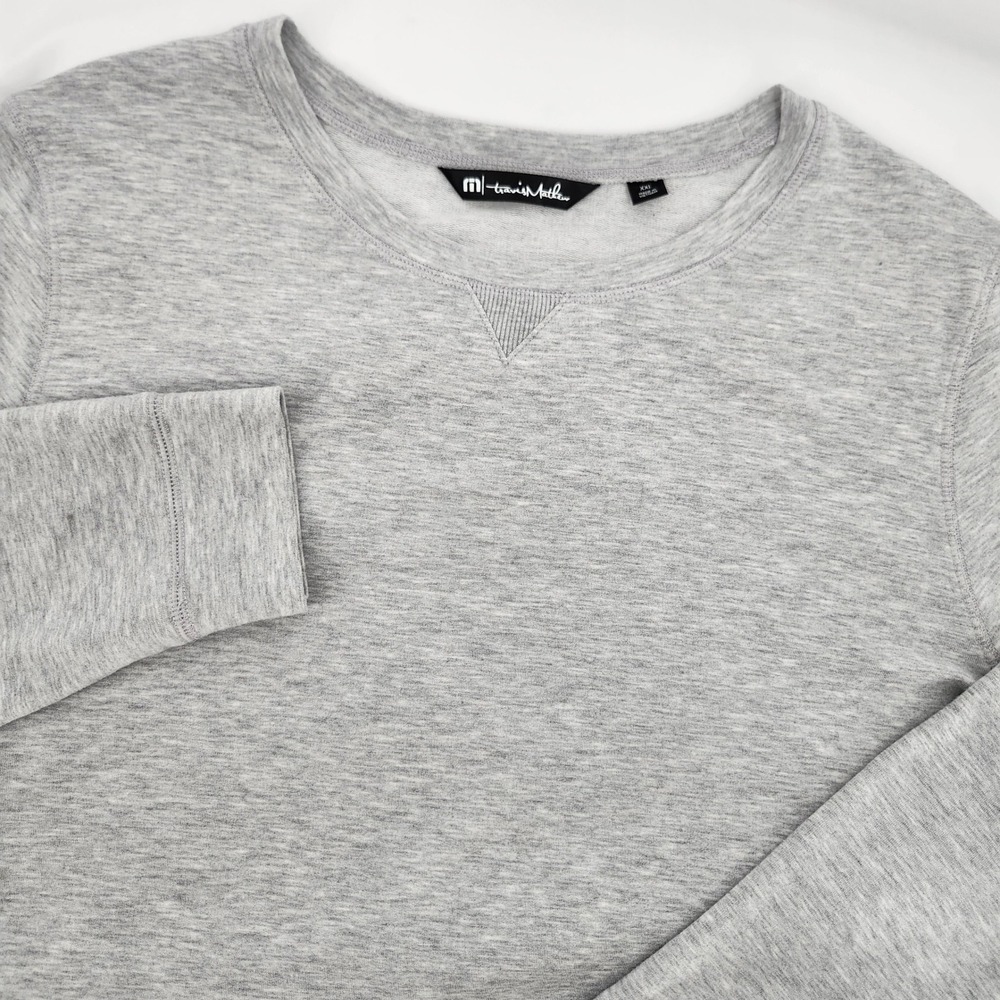 Travis Mathew Grey Crewneck Sweatshirt Mens XXL Golf Athleisure Streetwear‎ READ